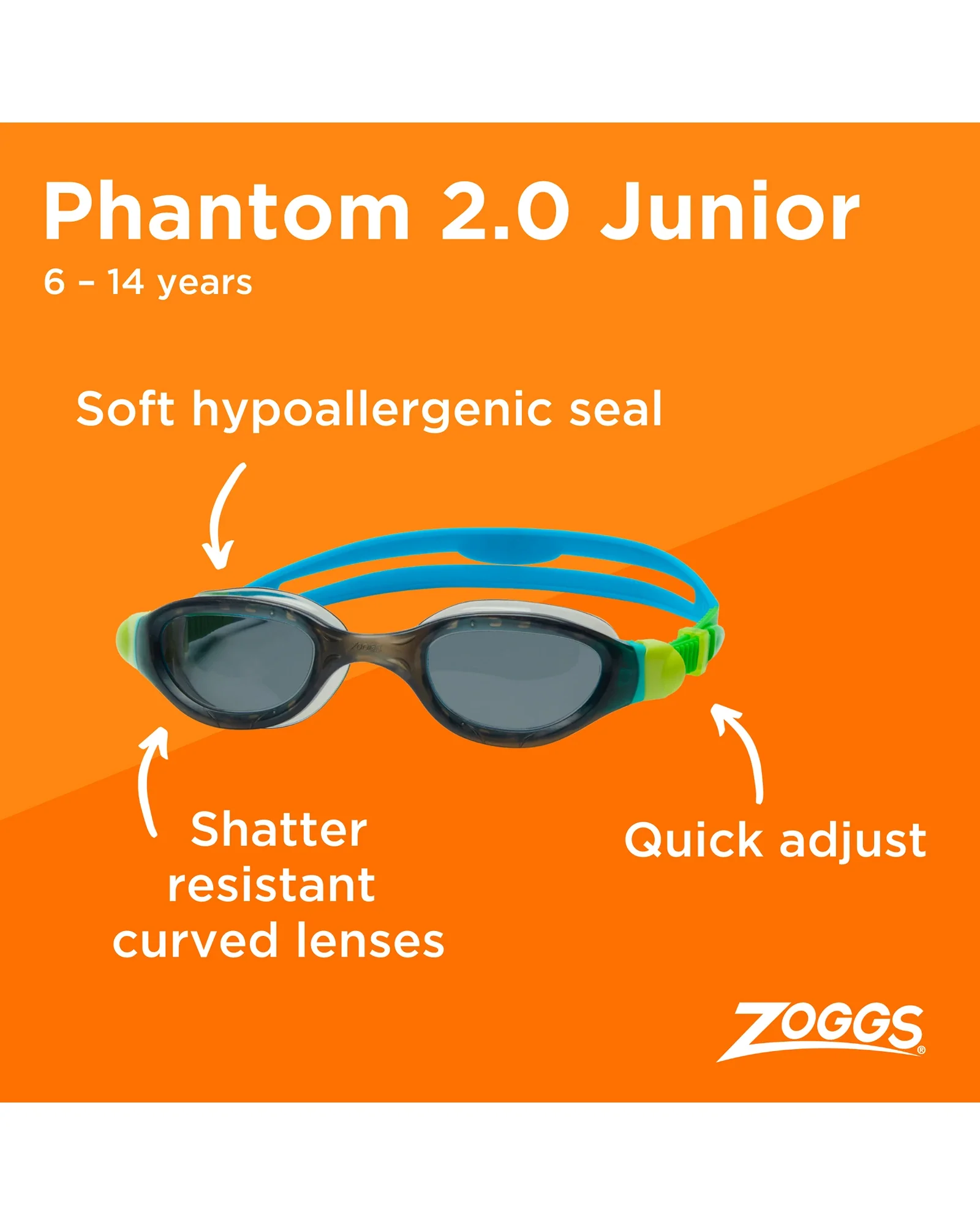 Zoggs Phantom 2.0 Junior Goggles - Image 3